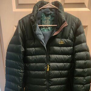 Like New L.L. Bean Dark Pine Women's Down Jacket, Size L
